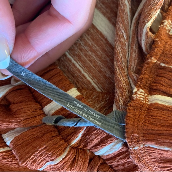 Anthropologie Orange Elodie Stripe Blouse - Picture 9 of 10